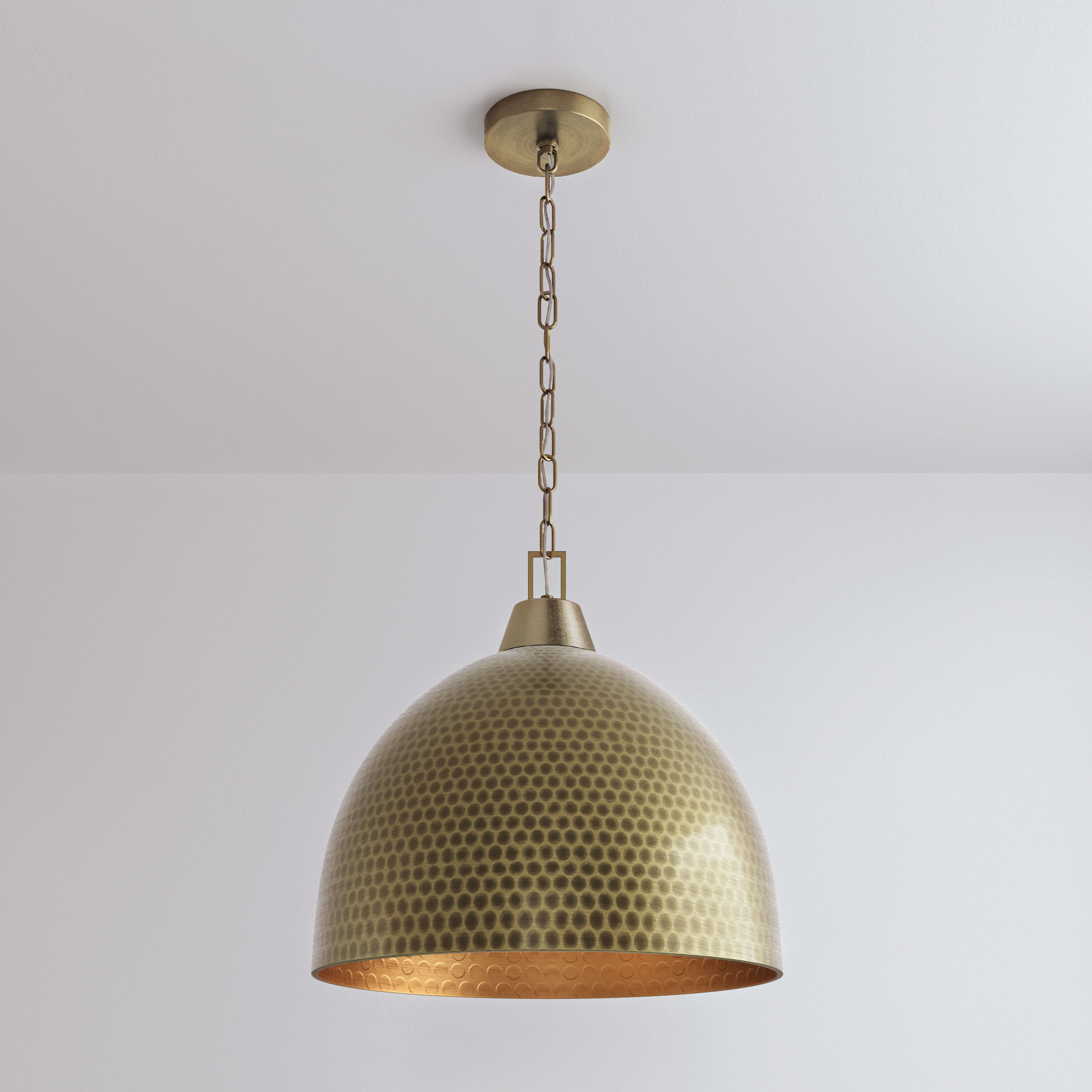 Arrco 3 Light 18 inch Aged Brass Pendant Ceiling Light